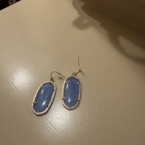 Kendra Scott Blue and Gold Danielle Pendant Earrings